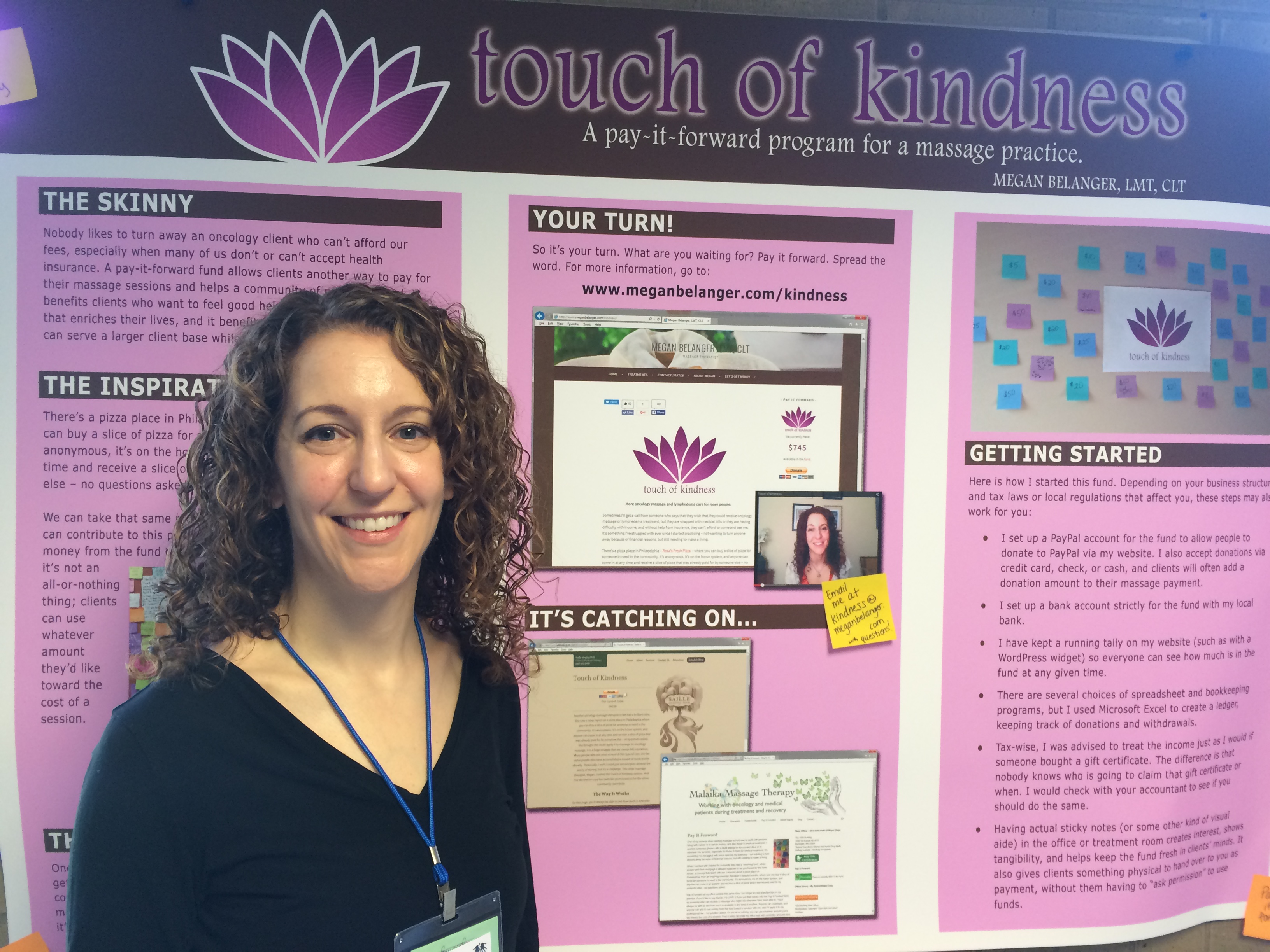 Touch of Kindness was proud to present at poster at the 2016 Society for Oncology Massage summit in Minneapolis.